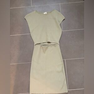 Aritzia Wilfred Free Cut Out Knit Mini Dress